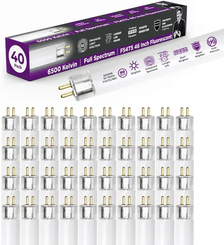 Vista 9 de GoodBulb F54T5/830/ECO 54W 46 pulgadas T5 Bombilla fluorescente T5, base bi-pin media blanca cálida de 3000 K, 4950 lúmenes 85 CRI 36000 horas