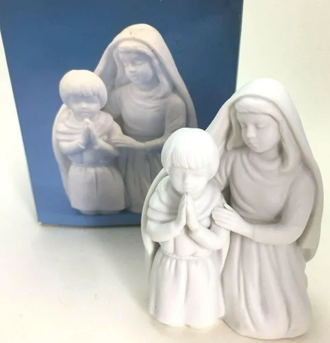 Vista 2 de Figura de porcelana para niños en oración