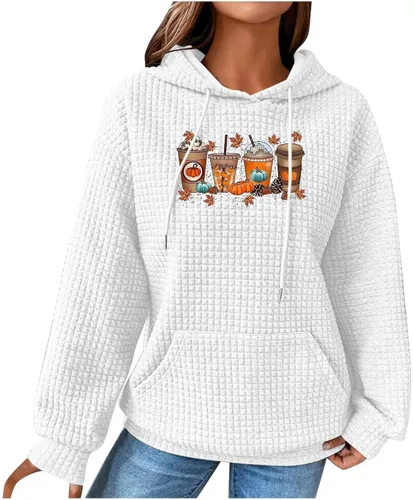Vista 91 de SHAOBGE Sudaderas con capucha de gran tamaño para mujer, sudaderas con capucha para entrenamiento, suéteres casuales y cómodos trajes de moda
