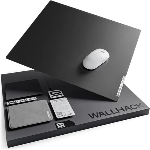 Vista 12 de Wallhack SP-004A - Alfombrilla de mouse para juegos de vidrio negro, superficie micrograbada de 4ª generación, alfombrilla de mouse mediana
