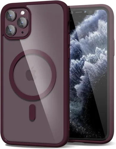 Vista 69 de oakxco Funda magnética transparente compatible con Magsafe, bonita funda delgada y transparente de poliuretano termoplástico no amarillenta, carcasa