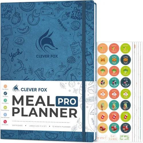 Vista 11 de Clever Fox Planificador de comidas PRO - Diario semanal de preparación de comidas con lista de comestibles y rastreador de pérdida de peso - Libro