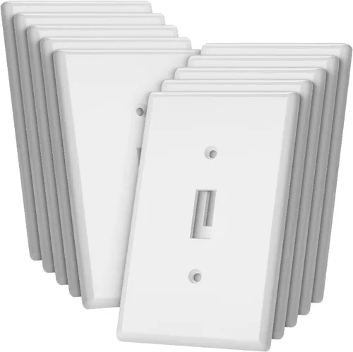 Vista 20 de Cubiertas para interruptores de luz azul Bates - Paquete de 2, cubierta de placa de salida, cubiertas de interruptor con luz azul