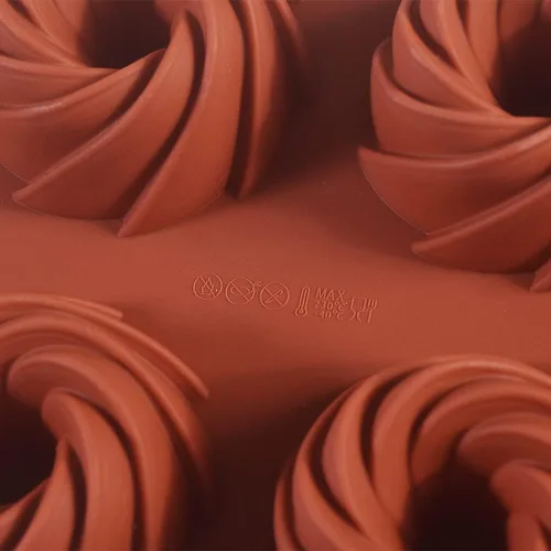 Vista 5 de ionEgg Molde de vórtice de silicona para hacer chocolate, dulces, pudín, galletas, paquete de 3