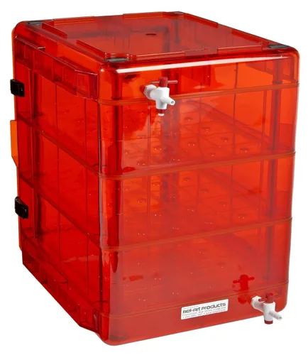 Vista 3 de SP Bel-Art Secador Clear 3.0 Gas-Purge - Armario desecador de purga de gas, 1.55 pies cúbicos ámbar con puertos de gas, diseño de cámara desecante