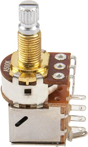 Vista 3 de 2 macetas Yootones A500K Push Pull para guitarra, potenciómetros cónicos de audio, eje dividido de cobre largo, compatible con accesorios de guitarra