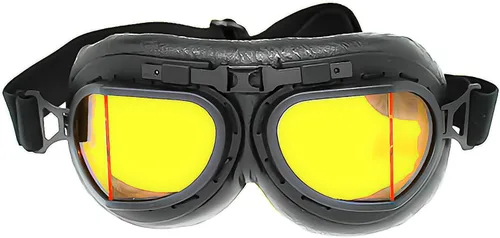 Vista 29 de Anteojos de seguridad para motociclismo, motonetas, medio casco clásico para Vespa, estilo aviador, plegable con lentes transparentes T008 Marco