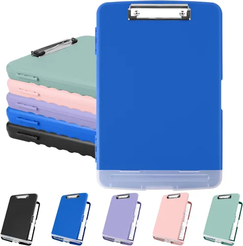Vista 14 de Meiikun Portapapeles con Almacenamiento, Portapapeles de Plástico 8.5x11 con Soporte para Bolígrafo, Portapapeles de Enfermería de Alta Capacidad