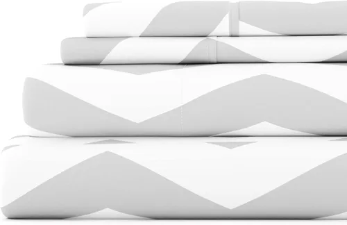 Vista 25 de Linen Market Juego de sábanas de 4 piezas tamaño matrimonial (gris claro cambray) – Duerme mejor que nunca con estas sábanas ultrasuaves y Cambray