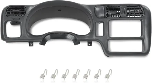 Vista 12 de CROSSDESIGN Bisel de tablero de instrumentos con bisel de tablero doble DIN compatible con Chevy Blazer S10 GMC Jimmy Sonoma 1998-2004