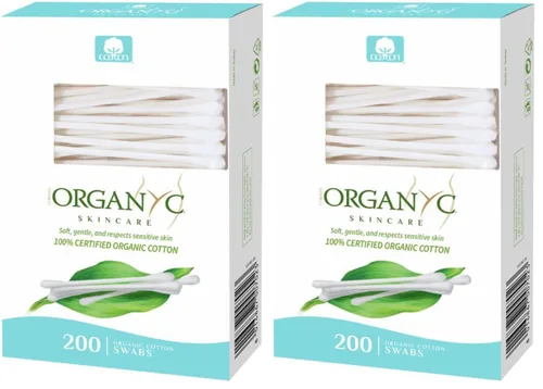 Vista 7 de Organyc - Hisopos de algodón orgánico 100% certificado - Sin materiales hechos a mano, 200 unidades (paquete de 6)