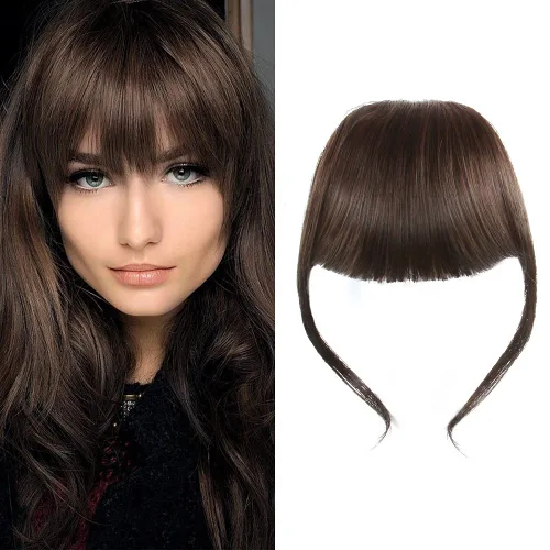 Vista 8 de Shinon – Flequillo con clip de cabello humano; extensión de cabello, fleco