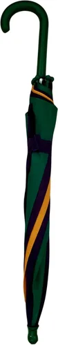 Vista 3 de Mardi Gras - Sombrilla de segunda línea, color verde, morado y dorado, 16.0in