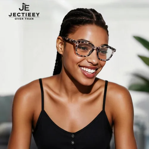 Vista 3 de Lentes con bloqueo de luz azul para hombres y mujeres, anteojos de moda de gran tamaño cuadrados anti fatiga ocular para juegos/lectura/televisión