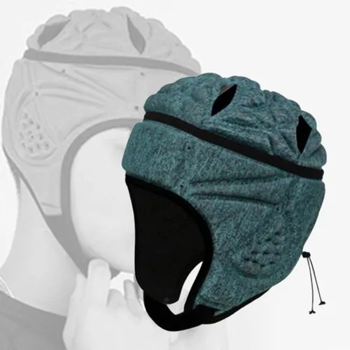 Vista 5 de Casco de fútbol de carcasa suave, casco de rugby, protector de cabeza ajustable para jóvenes, niños y adultos Verde oscuro