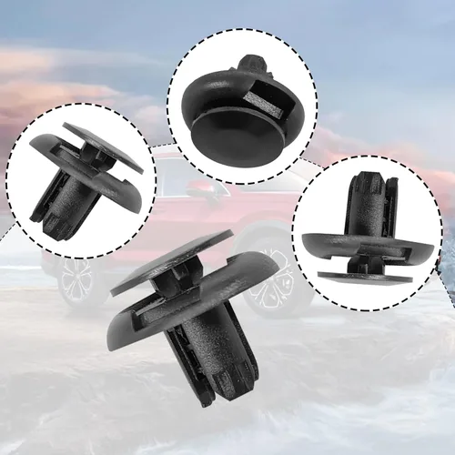 Vista 3 de 30 piezas de clip de revestimiento de aletas, clips de retención de parachoques de protector de salpicaduras de nylon compatibles con Honda Acura