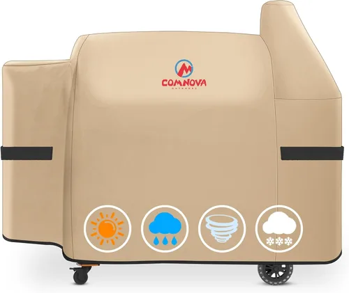 Vista 12 de Comnova - Cubierta de parrilla para Pit Boss 440D, cubierta de madera prémium para ahumador de pellets de madera para Pitboss, impermeable