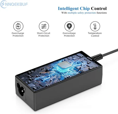 Vista 4 de Cargador para laptop 65 W, adaptador de corriente USB C compatible con Dell Chromebook 3100 3110 5190 5300 3300 3380 3400 3500 Latitude 5400 5420