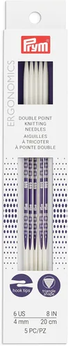 Vista 11 de Prym Ergonomics - Aguja de tejer de doble punto de 8 pulgadas, tamaño 1 (paquete de 5)