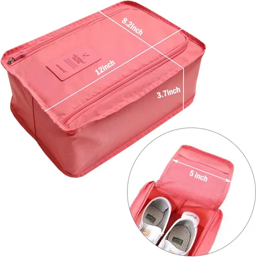 Vista 2 de Bolsa de viaje para zapatos de 3 piezas, organizador plegable impermeable para zapatos, artículos esenciales de viaje para volar, bolsa de viaje