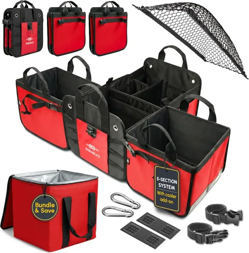 Vista 32 de Hielera aislada para maletero de automóvil, bolsa térmica para comestibles y viajes, resistente a las fugas, se adapta a compartimentos