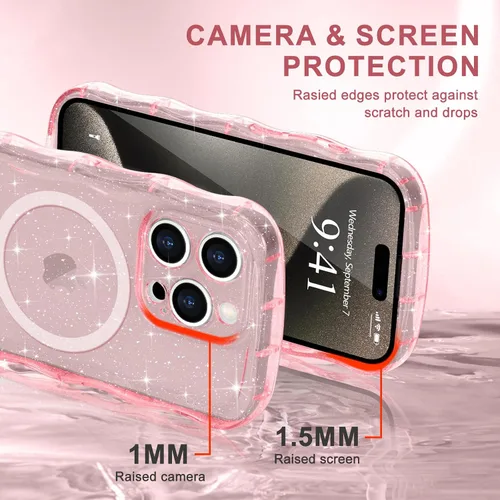 Vista 250 de Pepmune Funda magnética para iPhone 17 Pro Max, color rosa