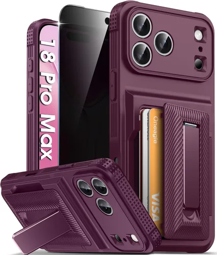 Vista 30 de Oneagle Funda tipo cartera para iPhone 17 Pro Max con tarjetero