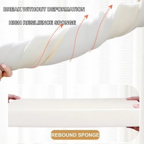 Vista 5 de Relleno de espacio para mesita de noche para extensor de colchón rectangular de pared, esponja gruesa, almohada de cuña larga entre cabecera y Beige