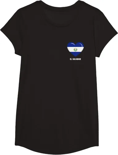 Vista 6 de Camiseta Bandera de El Salvador Camiseta salvadoreña, Negro