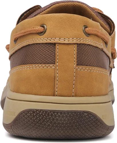 Vista 5 de Zapatos casuales para hombre - Zapatos de barco cómodos de espuma viscoelástica duradera para hombre, suela de goma, piel sintética y cordones