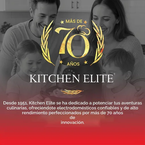Vista 5 de Kitchen Elite - Freidora de aire compacta de 2.5 cuartos de galón, pequeña estufa de mostrador sin aceite con cesta antiadherente libre de PFAS