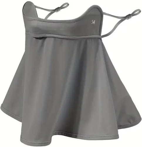 Vista 13 de WRELS UPF 50+ Unisex Cubrecara Transpirable y Refrescante con Protección UV para el Sol, con Elástico para las Orejas, Bufanda para el Cuello