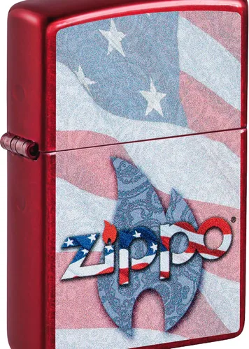 Vista 66 de Zippo encendedores con la bandera de EE. UU.