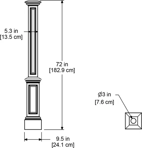Vista 8 de Mayne Poste de lámpara de exterior resistente de alta resistencia, fácil de instalar para luces de porche y patio, resistente a la intemperie y a