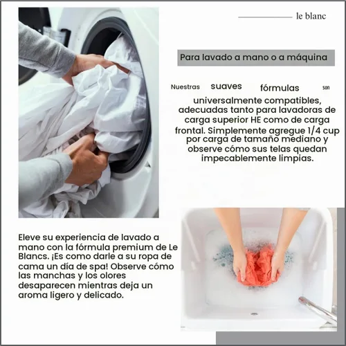 Vista 7 de Le Blanc® Lavado de lino original, 64 onzas líquidas, un paquete