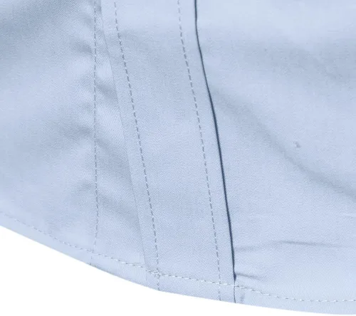 Vista 6 de Manwan walk Camisas de vestir para hombre de manga larga de algodón con botones y mangas largas, de corte ajustado