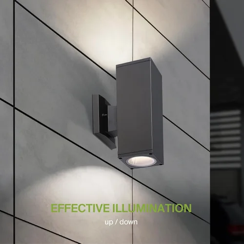 Vista 5 de ASD 2 accesorios de iluminación exterior - 120W E26 120V Cilindro arriba y abajo de bronce moderna lámpara de pared al aire libre LED CFL bombilla
