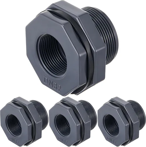 Vista 14 de 4 unids 1 pulgada mamparo montaje PVC Npt tanque conector