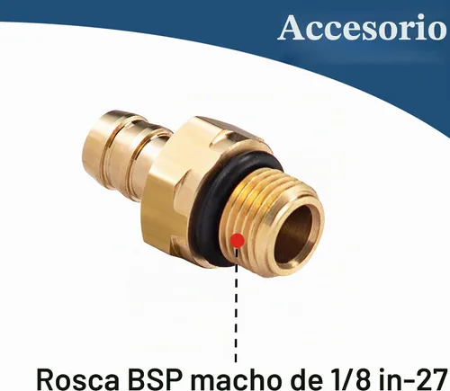 Vista 2 de Raincovo Kit de inyector de químicos, inyector de jabón para lavadora a presión, rosca macho BSP de 1/8 pulgada 27