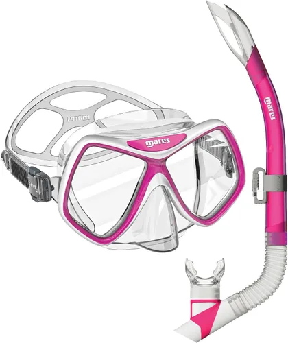 Vista 4 de Mares Women's/Youth Ridley Combo Snorkel Kit - Dual Lens Mask & Anti-Splash Snorkel Set for Snorkeling