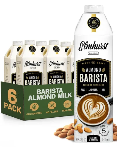 Vista 13 de Elmhurst 1925 Barista Edition Leche de avena, a base de plantas, vegana, 32 onzas (paquete de 6)
