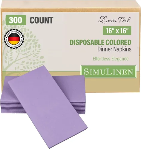Vista 35 de SimuLinen Servilletas de Papel Desechables con Sensación de Lino Rosa Antiguo Rosa Empolvado – Servilletas de Cena de Boda Tipo Tela, Papel de Lujo