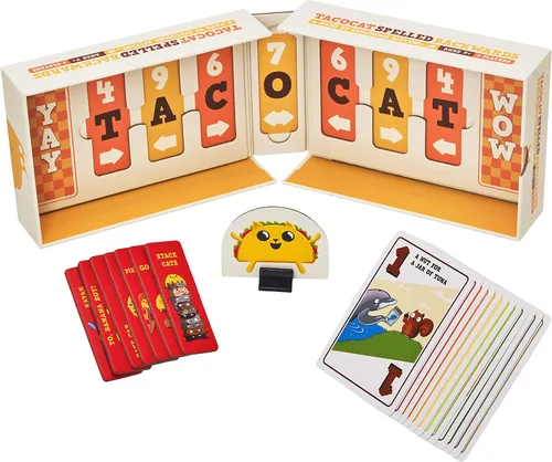Vista 7 de Exploding Kittens Tacocat Spelled Backwards 2 Players - Ages 7+ - 15 Minutes to Play - Clever Family Board Game - Couples Game, Family Game Night