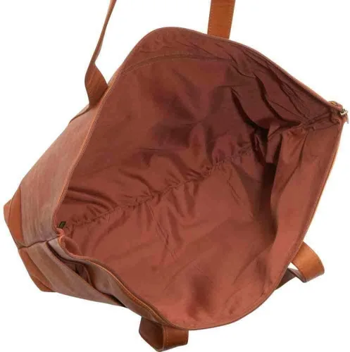 Vista 2 de Bolso grande de cuero de bolsillo - Bolso de mujer de cuero de vaca colombiano