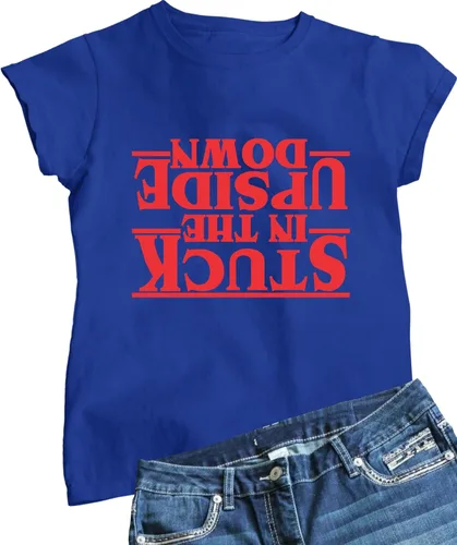 Vista 22 de Go All Out Camiseta para mujer Stuck in The Upside Down