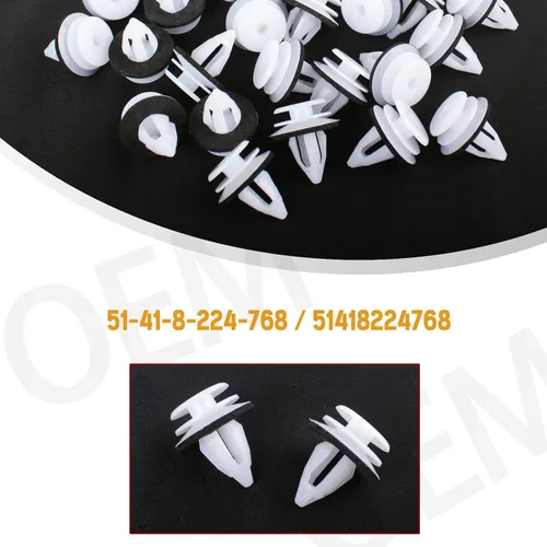Vista 4 de Xislet 120Pcs Clips de Retención para Panel de Embellecedor de Puerta Compatibles con BMW Serie 3, 5, 7, Modelos E36, E34, E38, E39, M3, X1, X3, X4