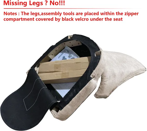 Vista 3 de Aoowow Juego de 2 sillas de comedor tapizadas de lino, sillas laterales con respaldo alto, sillas de cocina de tela neutra sin brazos con patas