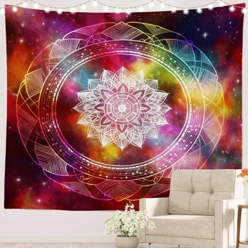 Vista 17 de Batmerry Cat In Armor Polyester Tapestry, Cat Armor Sword Warrior Battle Shield Lightweight Wall Hanging High-Definition Print Backdrop For Dorm