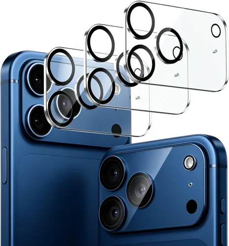 Vista 14 de [Paquete de 3] Protector de lente de cámara compatible con iPhone 13 y iPhone 13 Mini, cubierta de cámara de vidrio templado 9H de alta calidad Negro