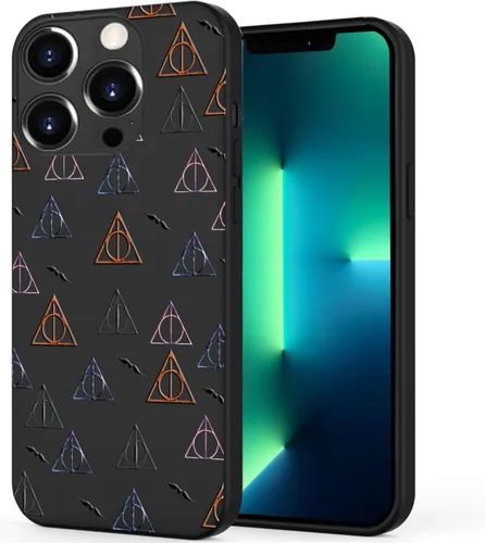 Vista 8 de Unov Funda diseñada para iPhone 13, funda negra con [patrón antideslizante en relieve], protección delgada a prueba de golpes [TPU antiarañazos]